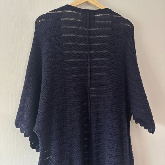 Anthropologie Guinevere Short Sleeve Cashmere Blend Cardigan Sweater Blue Large‎ - Picture 8 of 8